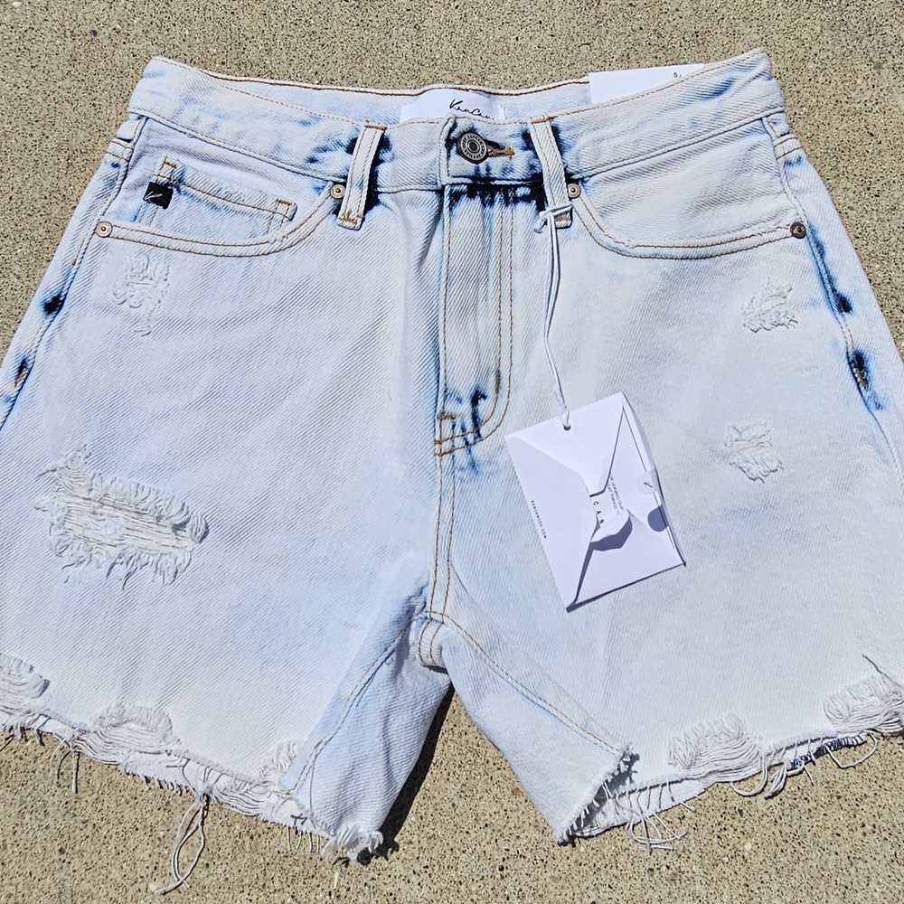 KanCan Light Blue Distressed Jean Shorts